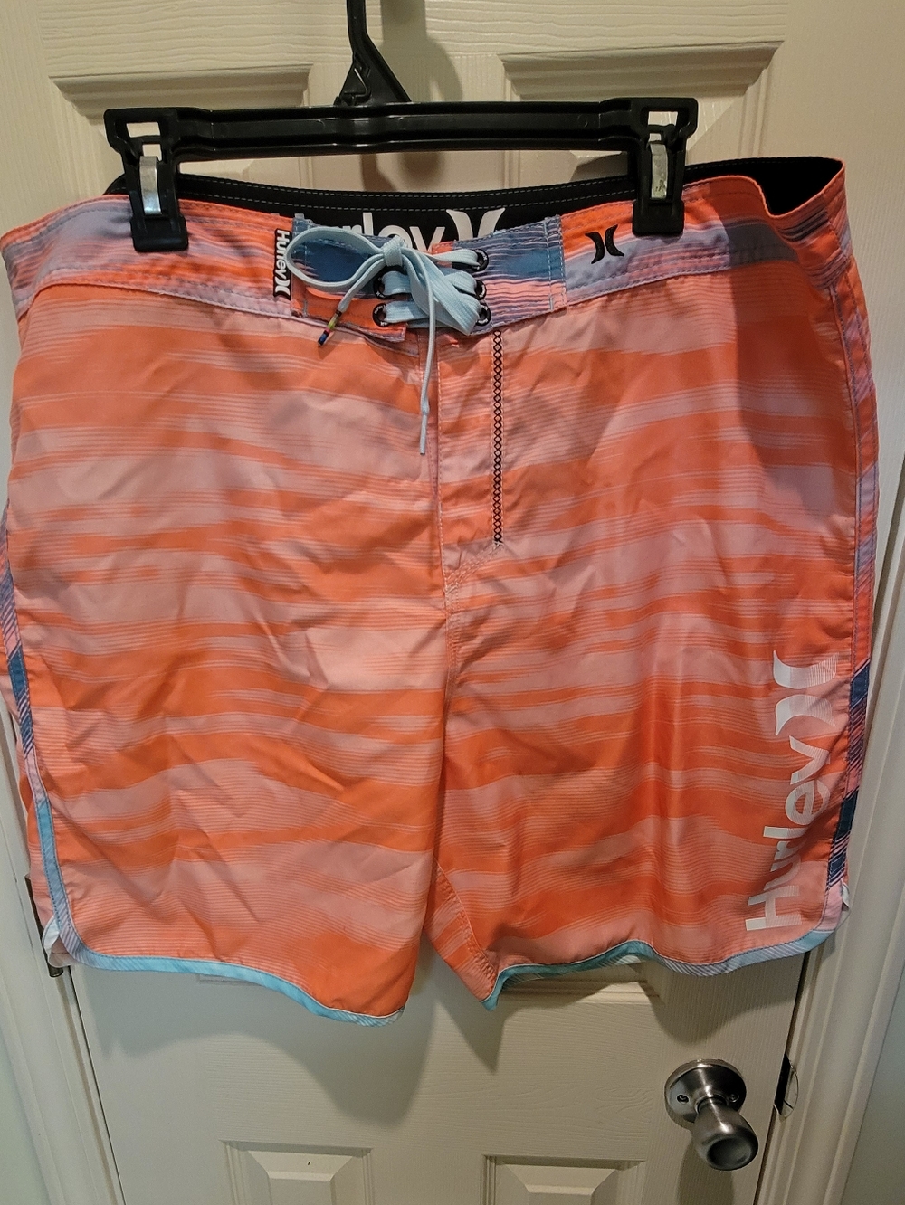 Hurley Pink and Black Men's Swim Board Shorts